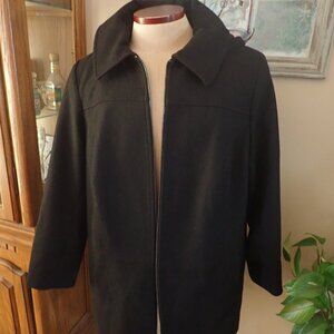 Tower by London Fog Women's Winter Coat Sz 1X Black with Removable Hood NICE